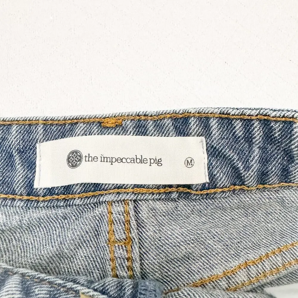 The Impeccable Pig Denim Jean Shorts 2.7 August Apparel Size Medium